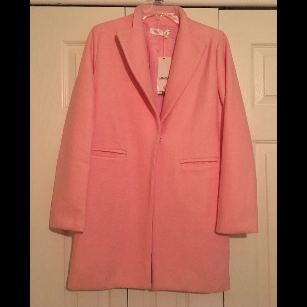 SOLD! Pink Wool Blend Coat S (more Petit)